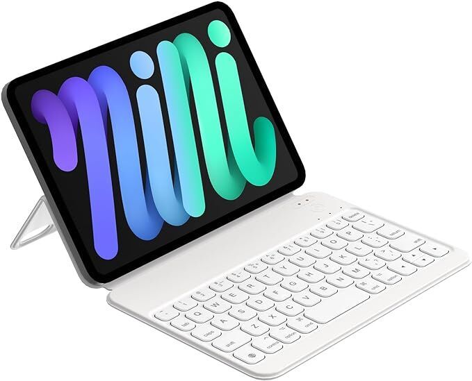 Null Étui pour iPad Mini 6 avec clavier Qwerty Support en porte-à-faux flottant,&hellip;