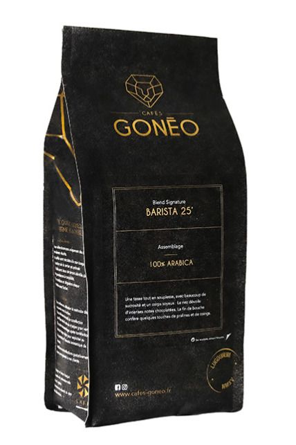 Null CAFES GONEO - Lot de 2 Sachets de 1kg de Café en grains Barista 25' 100% Ar&hellip;