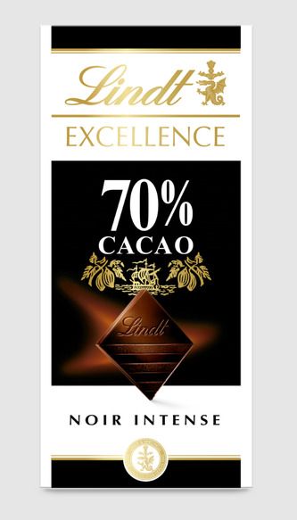 Null LINDT - Lot de 7 Tablettes de Chocolat Noir Intense 70% 100g - DLUO : 06/20&hellip;