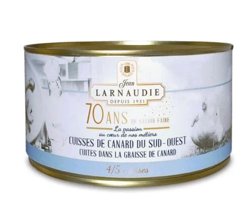Null JEAN LARNAUDIE - Boite de 1,240 Kilos de Cuisse de Canard Cuite dans la Gra&hellip;