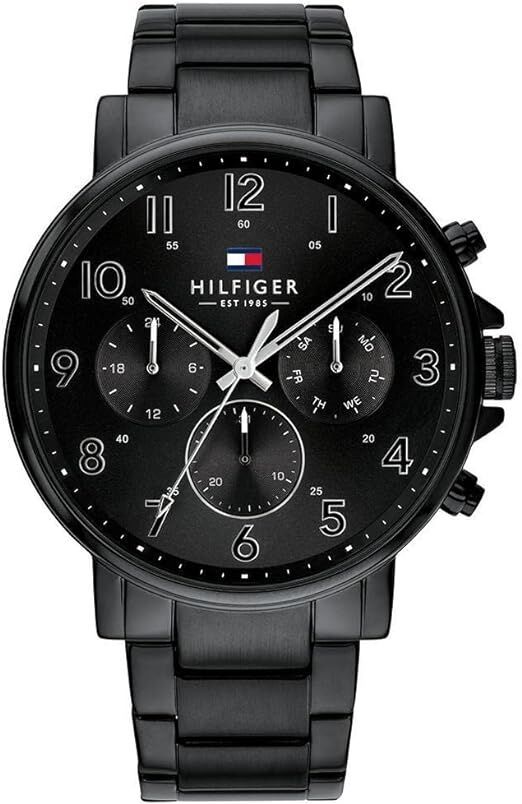 Null TOMMY HILFIGER - Analogue Multifunction Watch Quartz Dial Black Metal 44mm &hellip;