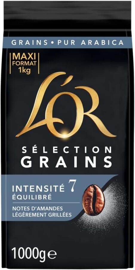 Null L'OR - Lot de 2 Sachets de 1kg de Café en grains Selection Grains Intensité&hellip;