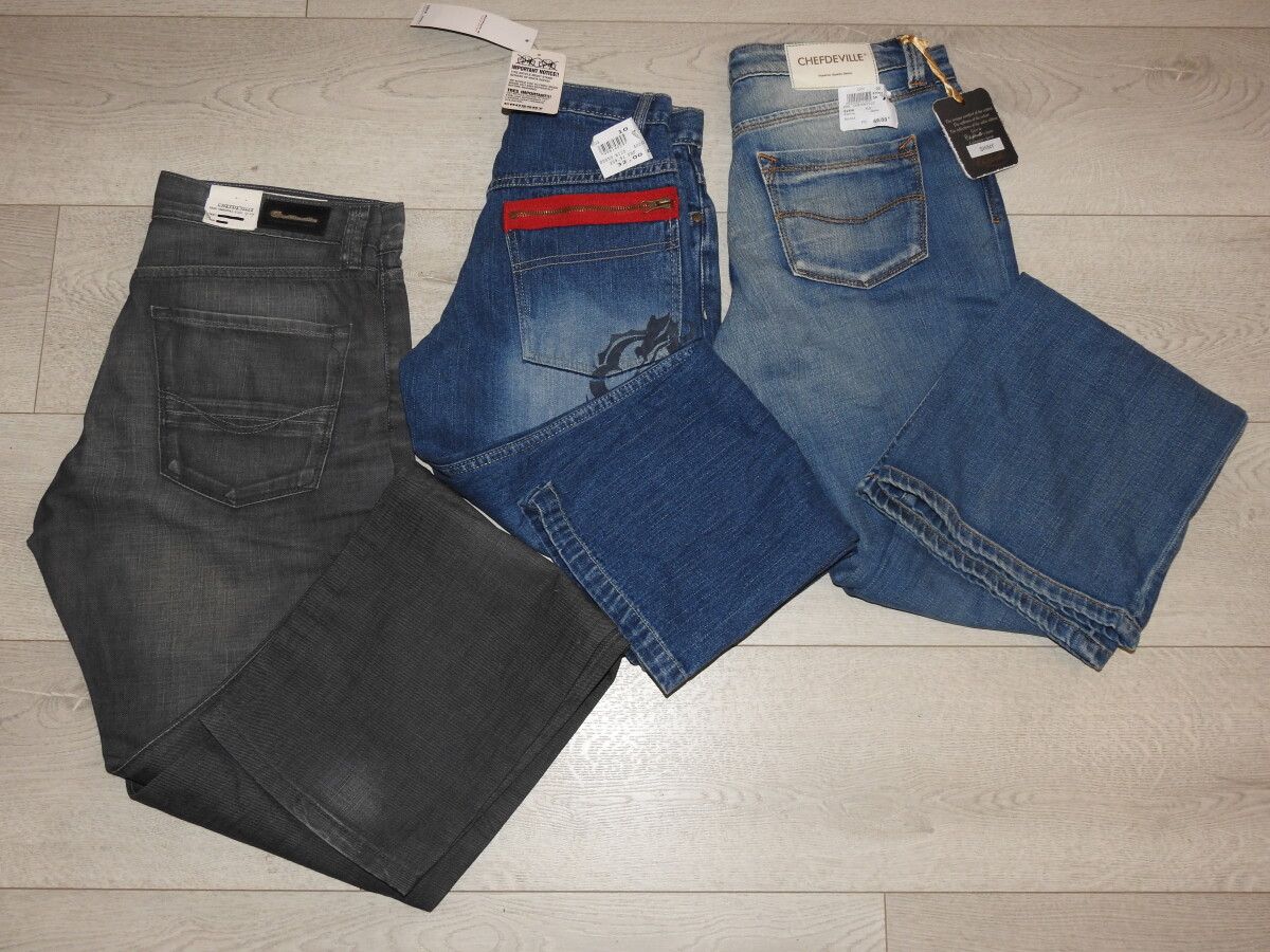Null 112 - 2 CHEFDEVEILLE - CROSSBY - Lot de 3 Jeans différents tailles Américai&hellip;
