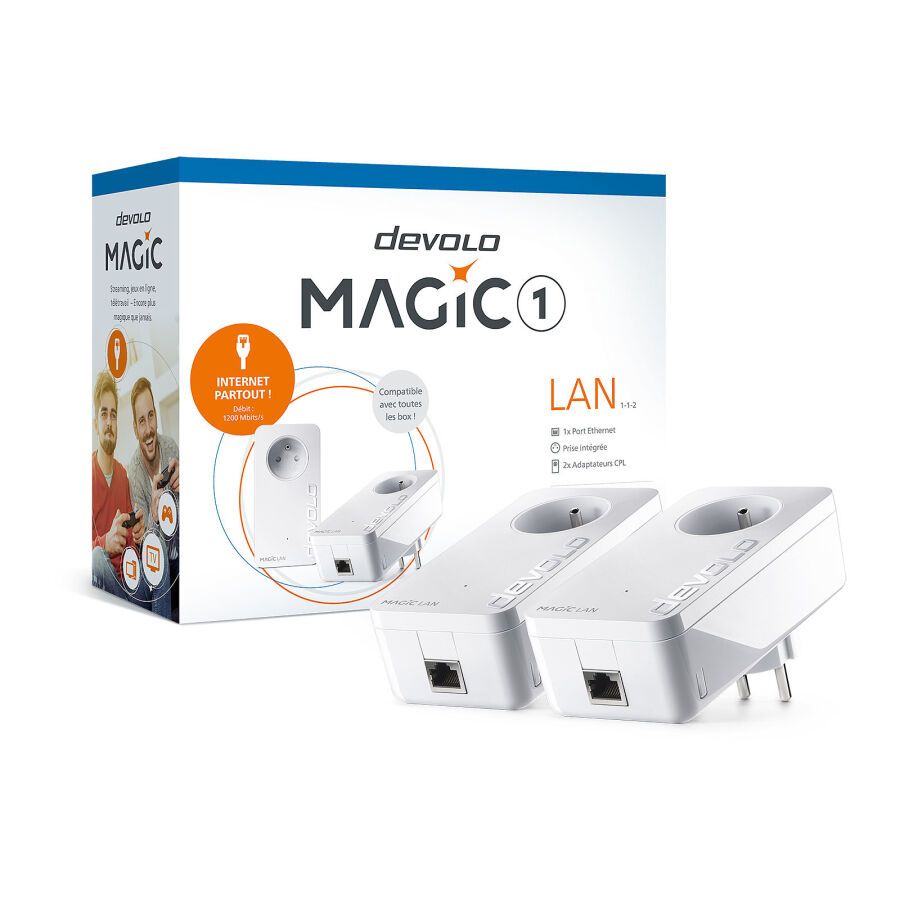 Null CPL Filaire DEVOLO Magic 1 LAN - 2 adaptateurs [546017] FONCTIONNEL (Emball&hellip;