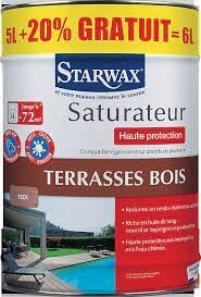 Null Saturateur bois couleur teck 5L+1L offert - STARWAX Réf. Article : 33650000&hellip;