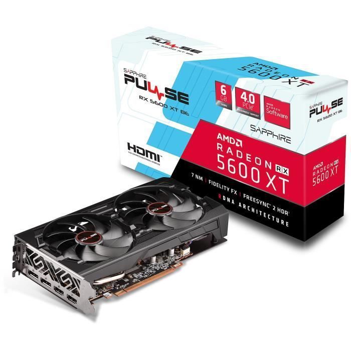 Null SAPPHIRE Carte graphique PULSE RADEON RX 5600 XT BE 6G GDDR6 DUAL (11296-05&hellip;