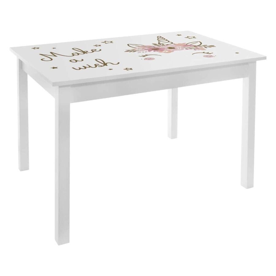 Null ATMOSPHERA - Table à motifs "Make à Wish" Licorne L. 77 x P. 55 x H. 48 cm &hellip;
