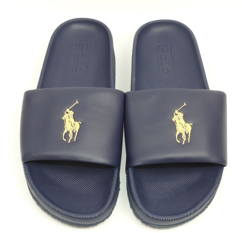 Null POLO RALPH LAUREN - Paire de Mules Cayson Taille 41 Coloris Bleu Marine - P&hellip;