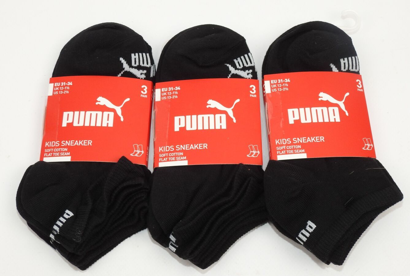 Null PUMA - Lot de 3 Packs de 3 Paires de Chaussettes Courtes Enfant Kids Sneake&hellip;