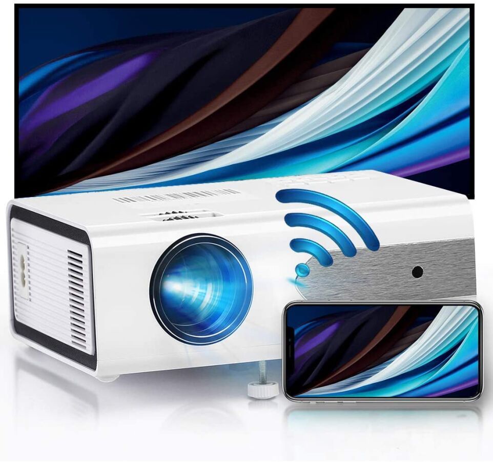 Null HOLLYWTOP - Vidéoprojecteur WiFi 1080p Full HD 4200 Lumens Coloris Blanc - &hellip;