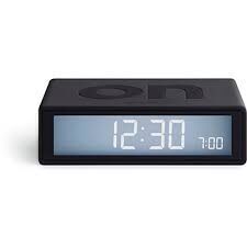 Null Réveil LEXON Flip + Travel Clock Gris Foncé Le + : Mini réveil réversible d&hellip;