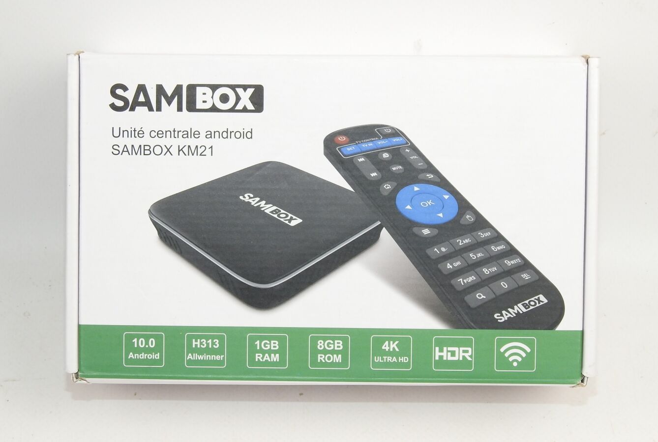 SAMSBOX - Boitier Smart TV Android Sambox KM21 Wifi 4K H