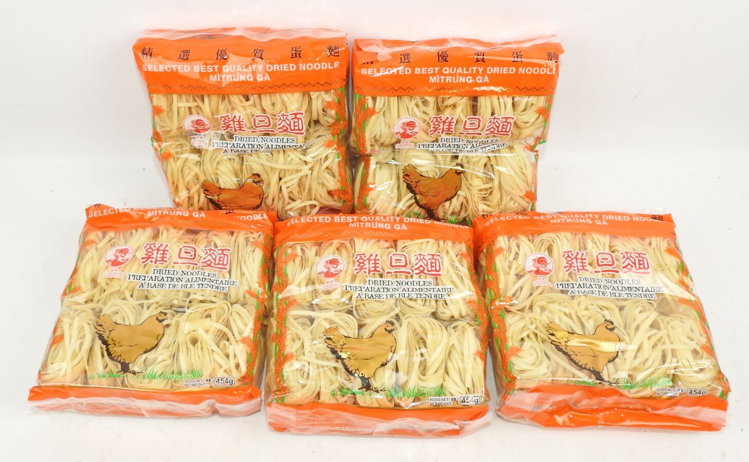 Null NO BRAND - 5 Packs of 454g Wheat Noodle with Eggs - FUNCTIONAL (Brand New)(&hellip;