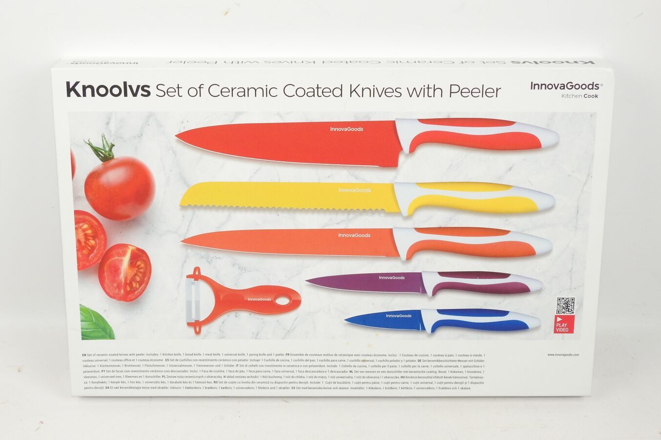 Null INNOVAGOODS - 6 Piece Set with 5 Ceramic Knives and 1 Multicolor Peeler - F&hellip;
