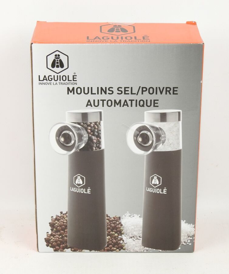 Null LAGUIOLE - Set of 2 Automatic Salt and Pepper Grinders with Adjustable Grin&hellip;