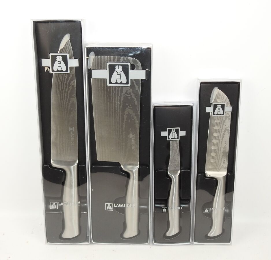 Null LAGUIOLE - Set of 4 New Wave Collection Knives Silver Color - Chef's Knife &hellip;