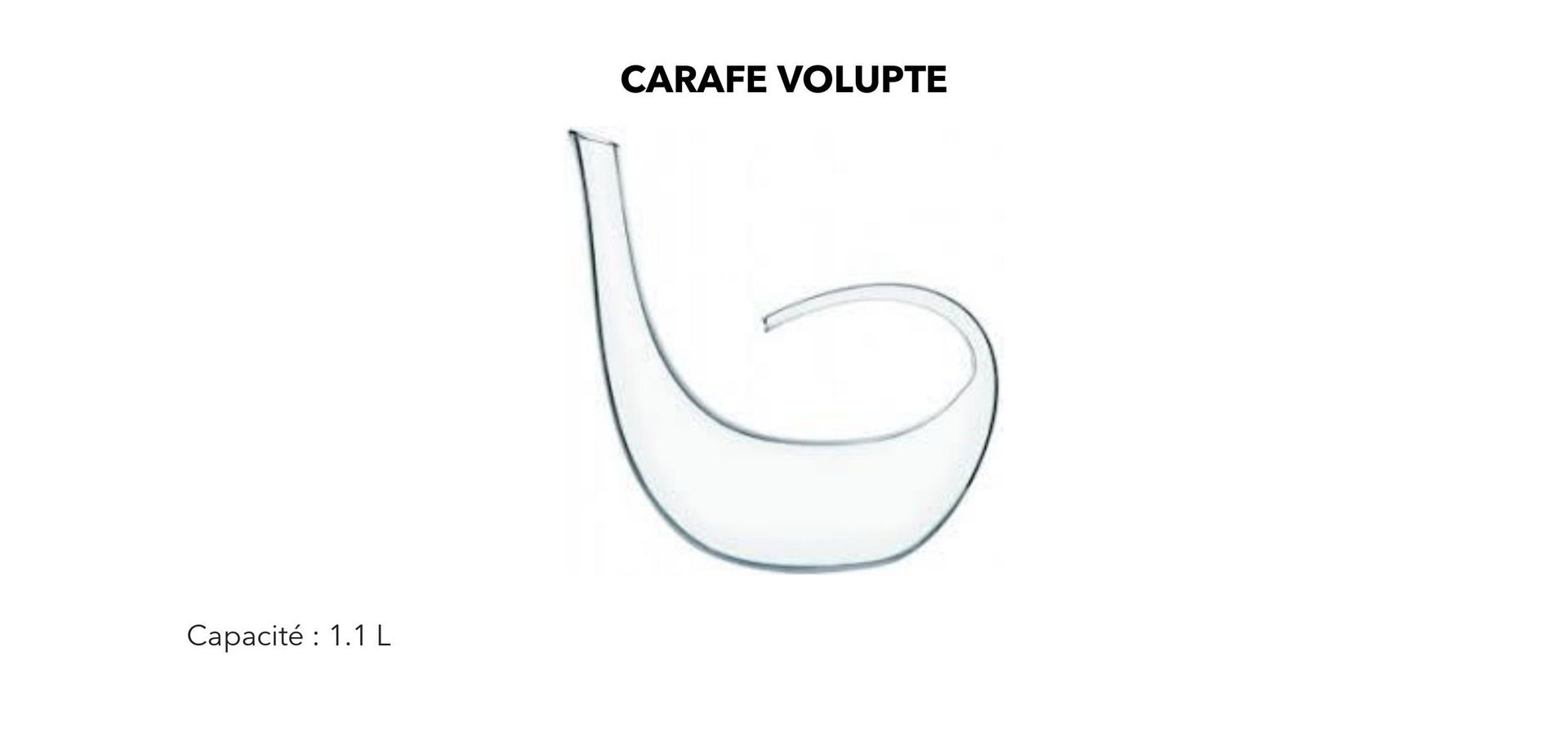 Carafe Volupté (capacité 1.1L) x 2 unités mise à prix 195€