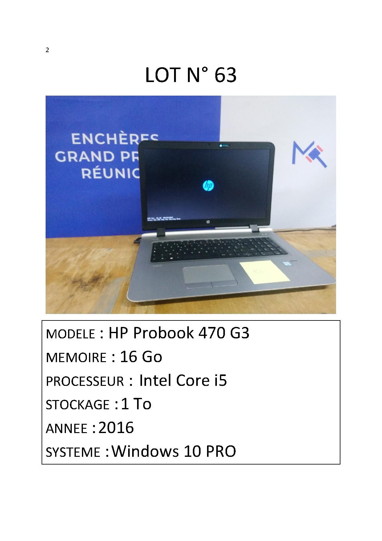 1 PC PORTABLE HP PROBOOK 470 G3 null
