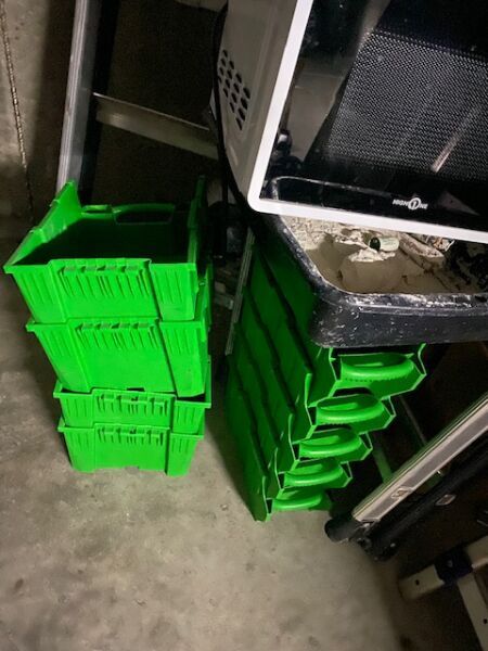 Null 10 boîtes de rangement en PVC vert