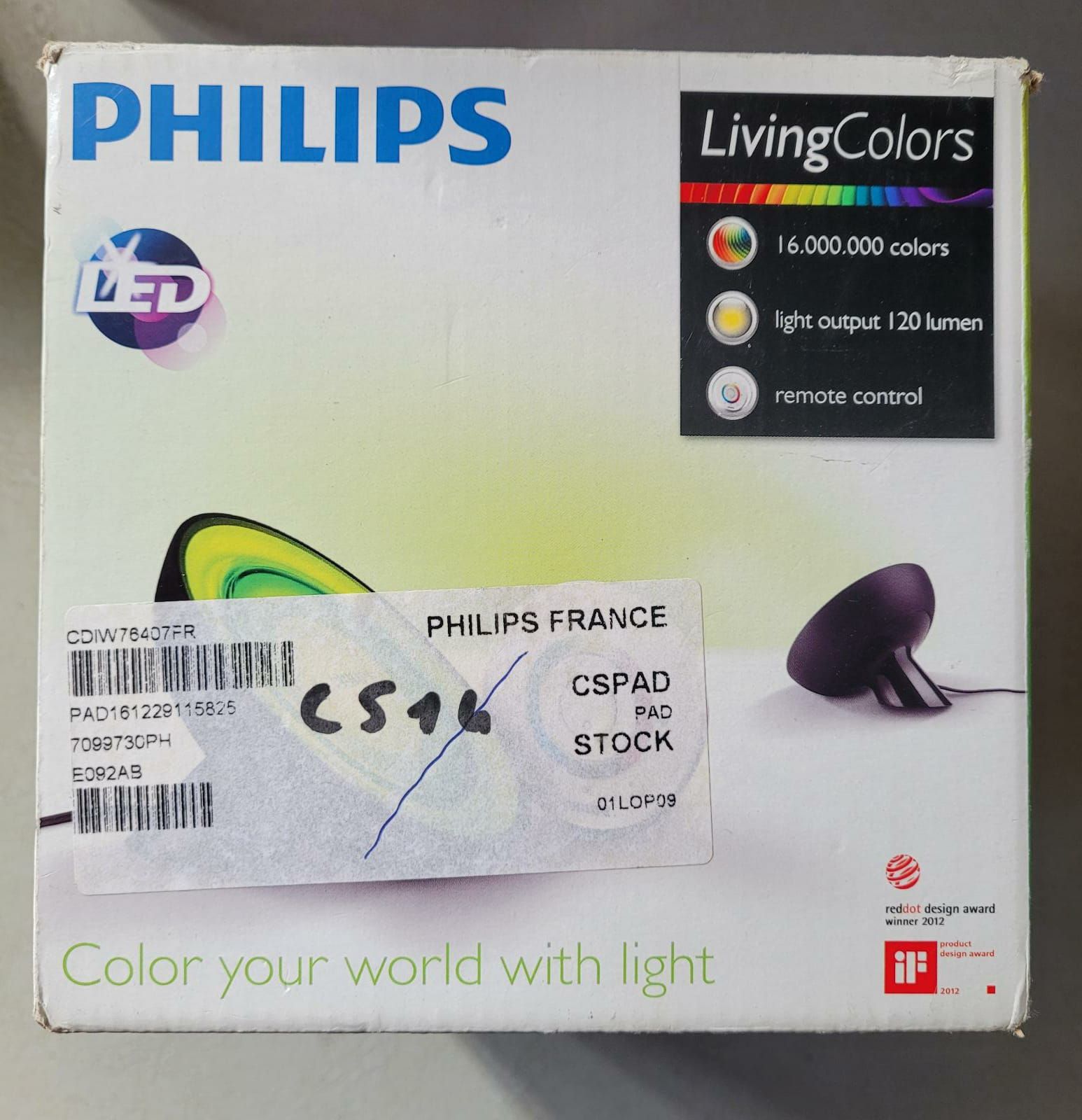 Philips livingcolors Lampe décorative. 
Vendu avec emballages. 