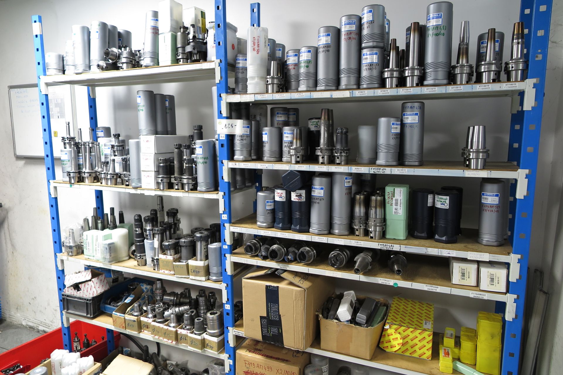 Null Cutting tools stock stored in the warehouse with shelving and metal cabinet&hellip;