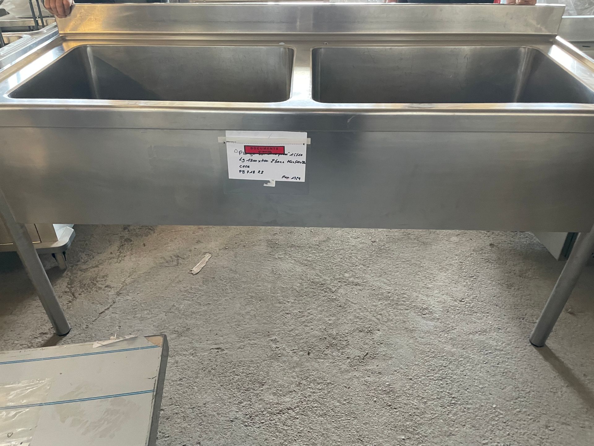 Null BONNET THIRODE. Stainless steel sink (15/10) with 2 trays. 1800x700. 2 feet&hellip;