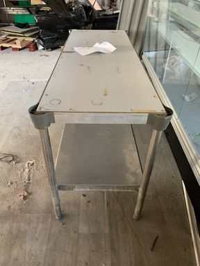 Null Stainless steel base cabinet. No work surface.