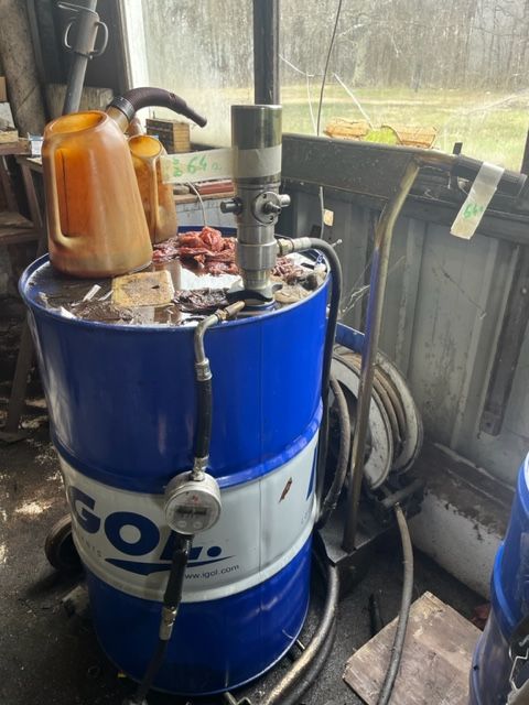 Null 1 pompe à huile pneumatique avec fût et chariot