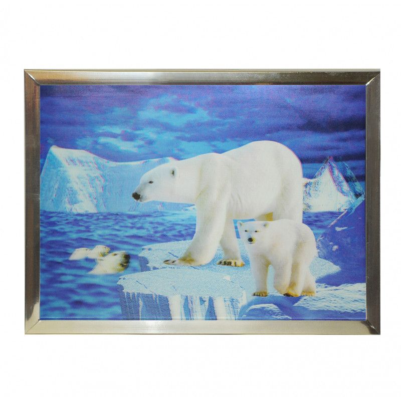 Null 20 CADRES 3D 30X40CM DECOR OURS BLANCS