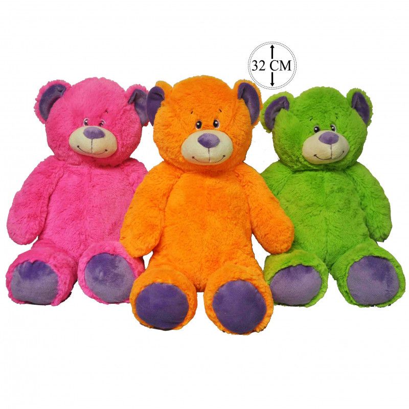 Null 6 PELUCHES OURS FLUO 32CM
