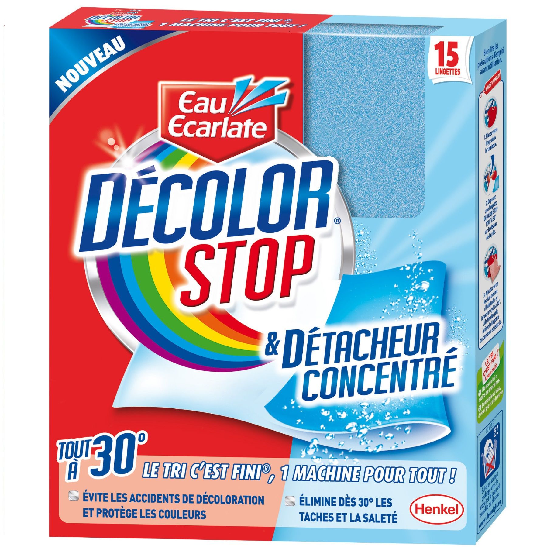 Null 3 packages of 12 pieces Decolor Stop Wipes Full Action x15