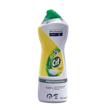 Null 3 packages of 8 pieces Cif Scrubbing Cream 750ml Lemon