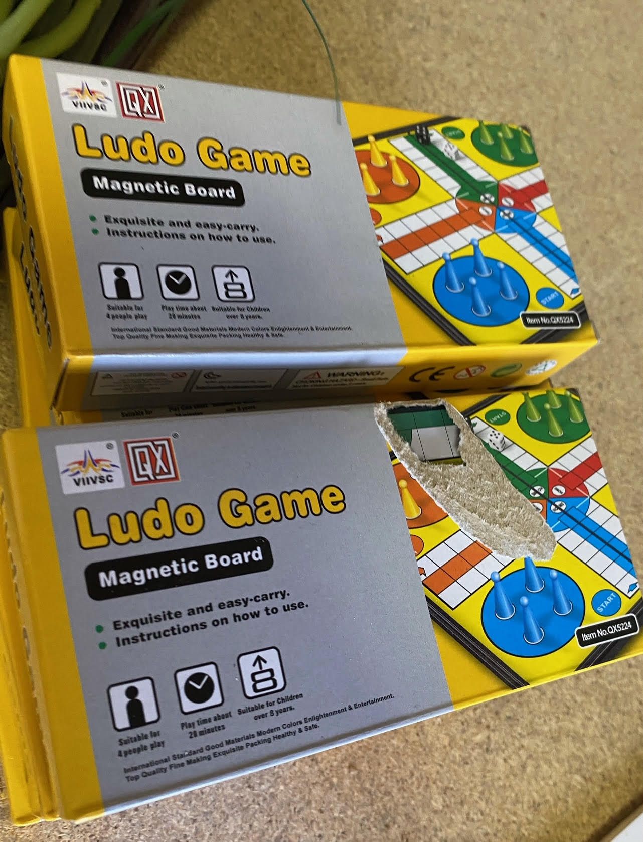 Null Lot de 6 jeux ludo game magnétiques