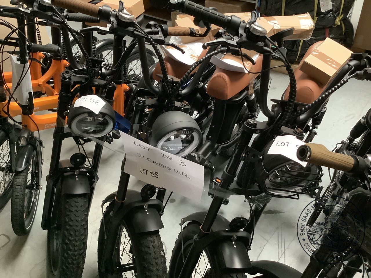 Null 58. Un lot 3 Speedbikes Scramblers Onemile reconditionnés avec batteries et&hellip;