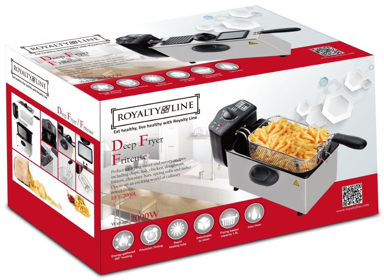 Royalty Line EFT-2000L; Friteuse 3 Litres 
Perfect for sweet and savory frying i&hellip;