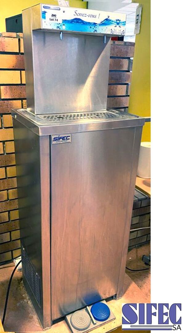 Null REFRIGERATED WATER FOUNTAIN WITH 2 SPOUTS AND PEDAL RELEASE IN STAINLESS ST&hellip;