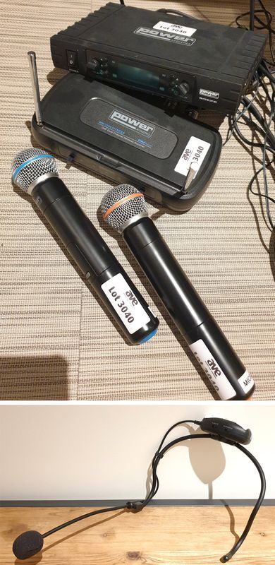 Null POWER ACOUSTICS HF MICROPHONE SYSTEM INCLUDING 2 WIRELESS HANDHELD MICROPHO&hellip;