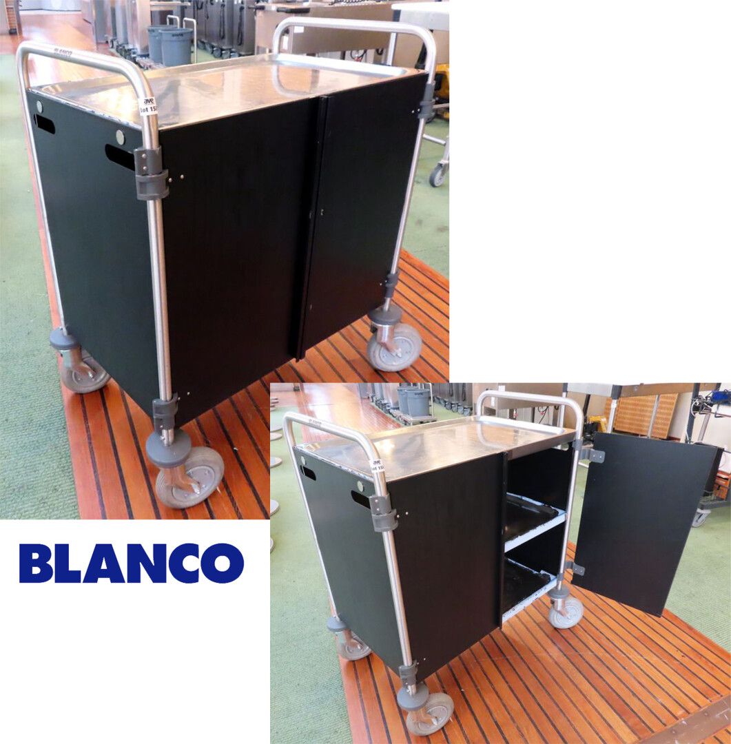 Null BLANCO 3-LEVEL SERVING TROLLEY IN STAINLESS STEEL AND BLACK CLADDING WITH 2&hellip;