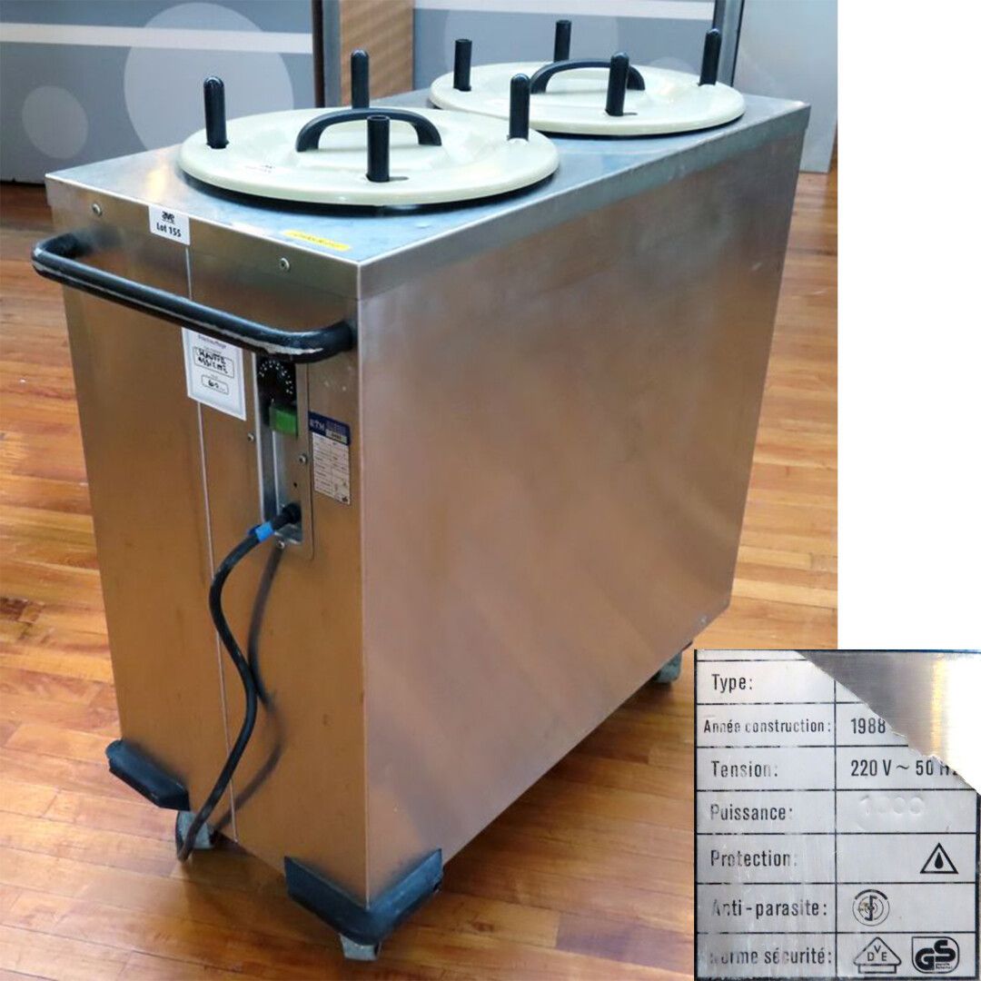 Null PLATE WARMER TROLLEY WITH 2 SILOS AT CONSTANT LEVEL, AMF BRAND, IN STAINLES&hellip;