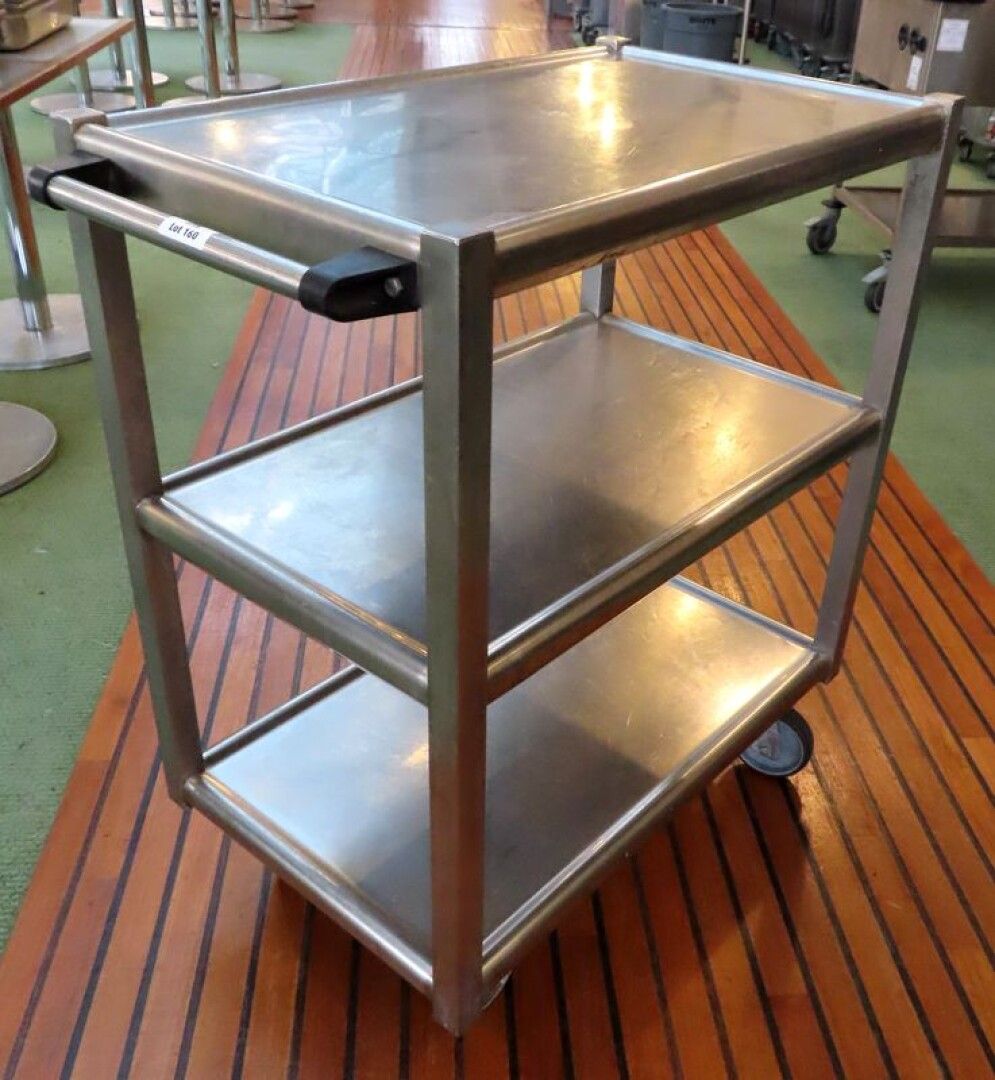 Null 3-LEVEL SERVING TROLLEY IN STAINLESS STEEL. 99 X 86 X 49 CM.
