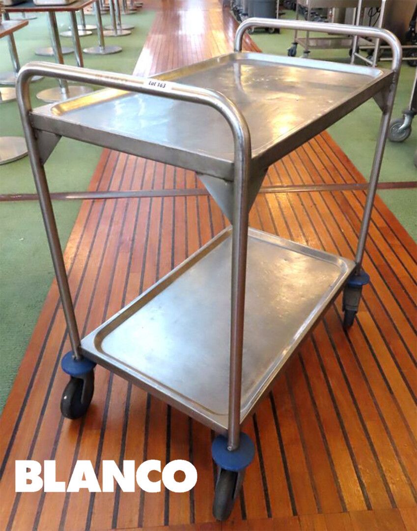 Null BLANCO SERVING TROLLEY WITH 2 LEVELS IN STAINLESS STEEL. 97 X 50 X 82 CM.