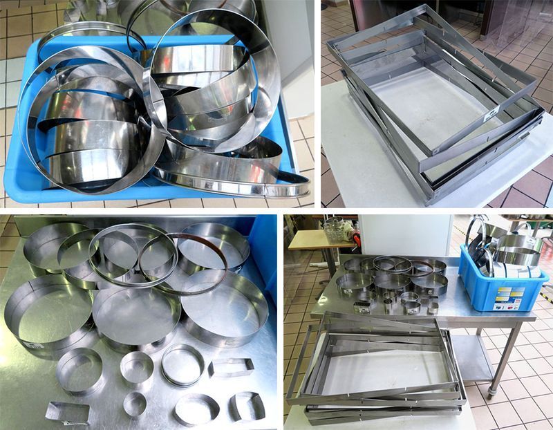 Null ABOUT 50 STAINLESS STEEL COOKIE CUTTERS, VARIOUS SIZES. 6 SEPARATOR FRAMES &hellip;