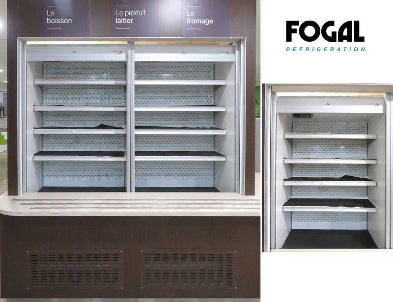 Null 2 FOGAL REFRIGERATED DISPLAY CASES WITH 4 SHELVES (WITHOUT DOOR OR CURTAIN)&hellip;