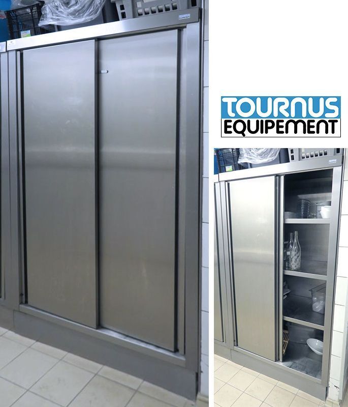 Null STAINLESS STEEL STORAGE CABINET TOURNUS BRAND EQUIPMENT OPENING BY 2 SLIDIN&hellip;