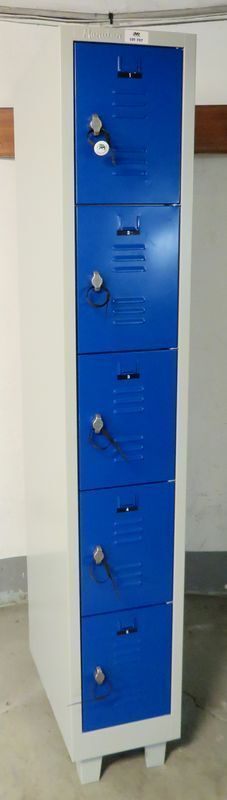 Null SIMPLE STEEL LOCKER WITH 5 LOCKERS WITH PADLOCK. 190 X 32 X 50 CM. 2 UNITS.&hellip;