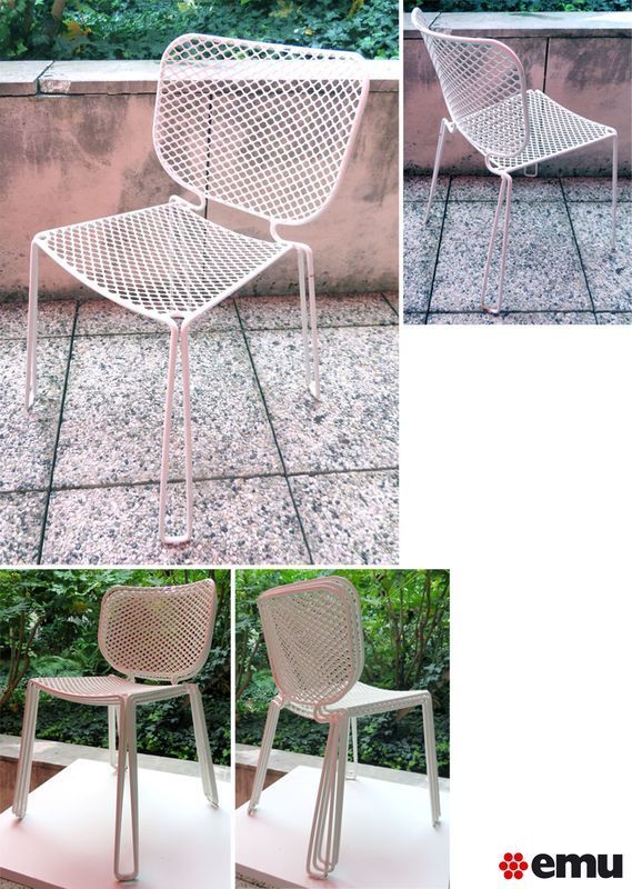 Null OUTDOOR STACKING CHAIR DESIGN PAOLA NAVONE MODEL IVY EDITION EMU IN WHITE L&hellip;