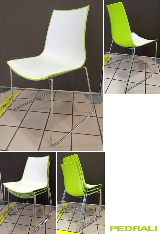 Null STACKING CHAIR BRAND PEDRALI MODEL 3D COLOUR, TWO-TONE WHITE AND GREEN THER&hellip;