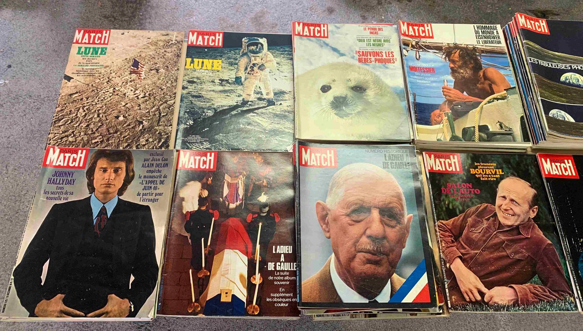 Null Back issues of PARIS-MATCH, years 1969 and 1970.
From n° 1026 - 04/01/1969 &hellip;