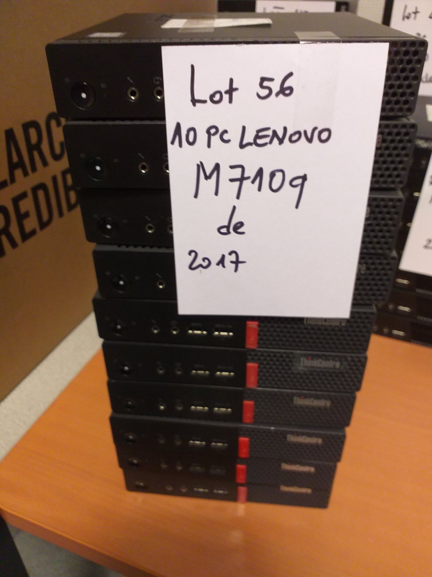 Null Lot de 10 PC de marque Lenovo M710Q datant de 2017 (n° 56).
Sans clavier, s&hellip;