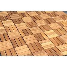 Null Lot de 10 dalles clipsables en bois d'acacia FSC - 30 x 30 x 2,4 cm-vendu n&hellip;